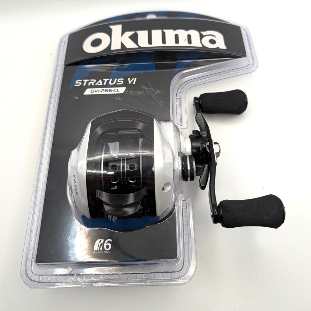 NIB Okuma Stratus VI SV1-266-CL Baitcasting Reel 6 Bearings 6.3:1 Right Hand NEW